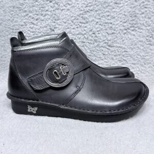 Alegria Caiti Womens Size 38 US 8-8.5 Ankle Booties Black Leather